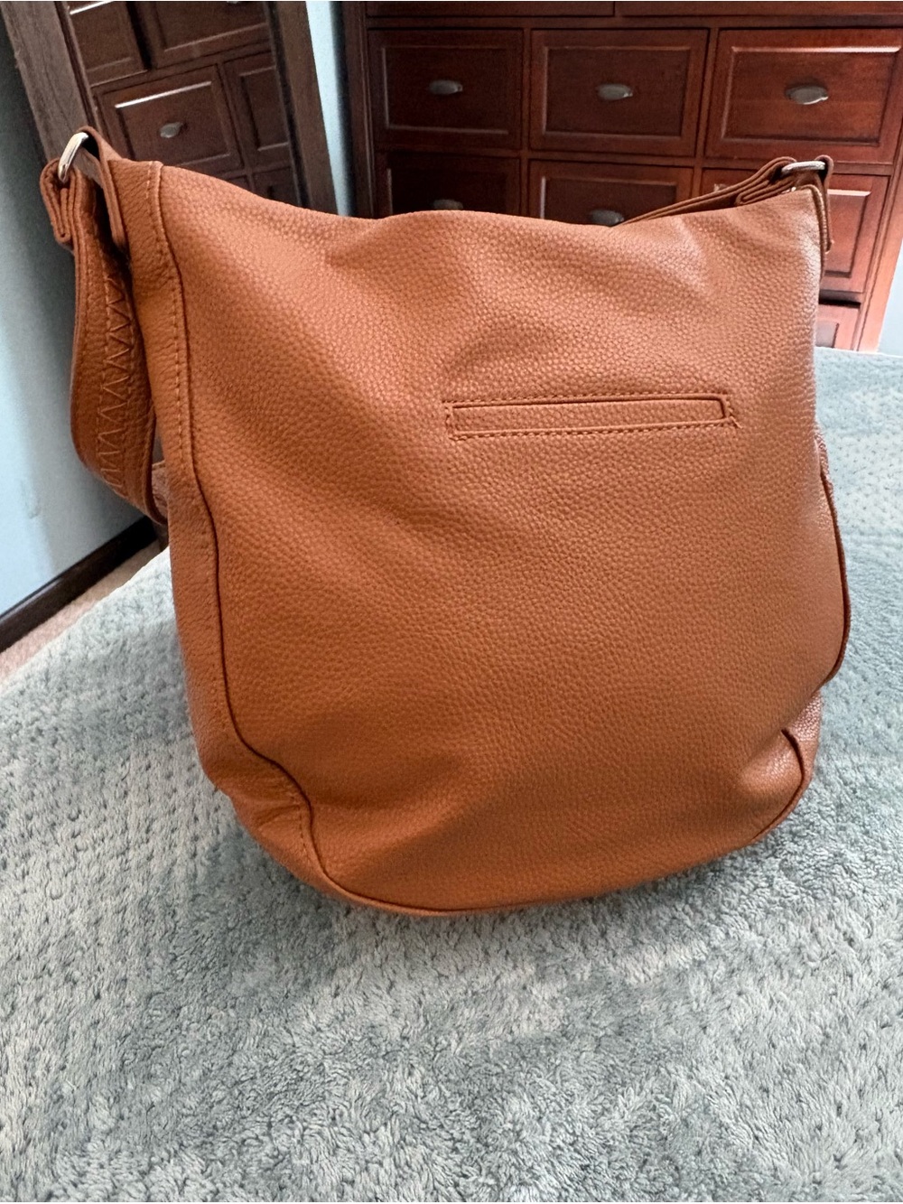 thirty-one Cognac Brown Pebbled Leather Shoulder Midway Hobo - Picture 2 of 10